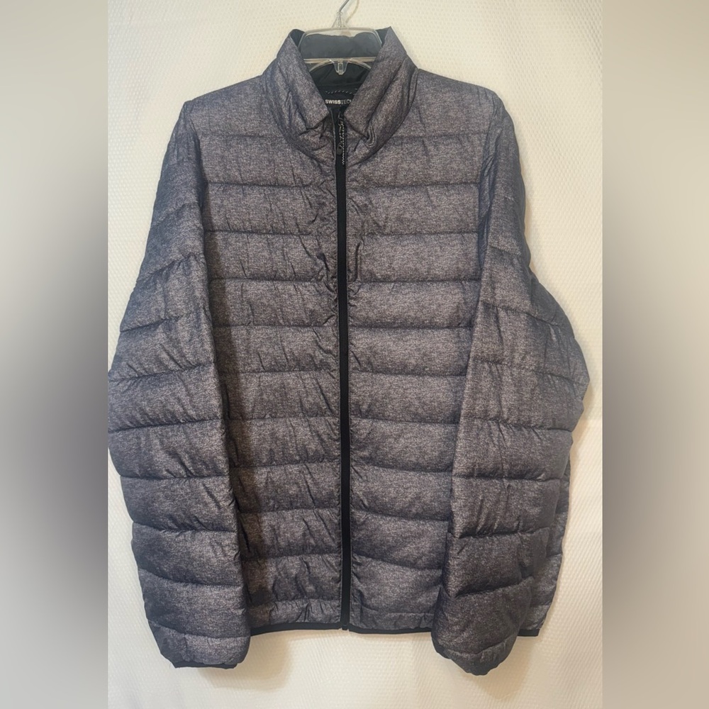 Swiss Tech Men's Charcoal Puffer Jacket